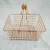 Import rose golden customize  bread store purple wire shopping basket stackable from China