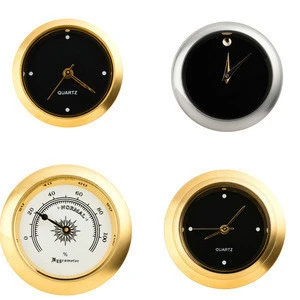 Round insert clock sold in bulk,silver and gold cheap wholesale clock insert with different dials and function,decoration clock