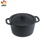Rugged Camping Round Cast Iron Dutch Oven With Lid