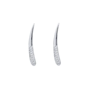 S925 Sterling Silver European and American Fashion Ivory Diamond All-match Climber Earrings