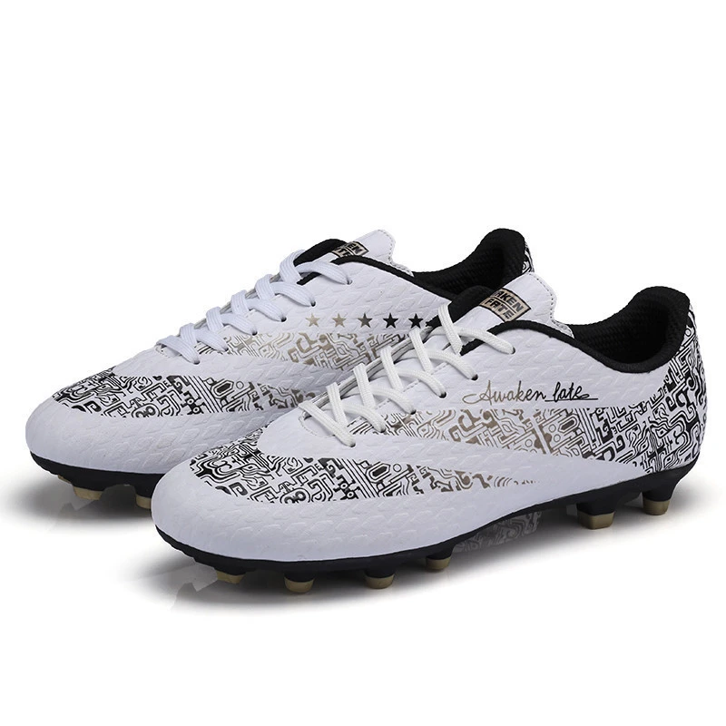 Sale of wear-resistant non-slip men and women sports shoes PVC material high to help football shoes