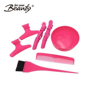 Salon tools 3pcs dyeing brush set + coloring bowl salon tint equipment
