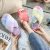 Import sandals shoes women 2021 Fashion Rainbow cross cotton plush slippers Women Fluffy slippers Winter Warm fur slides for women from China