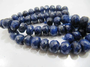 Sapphire Stone Beads 8mm to 10mm Sizes Rondelle Micro Faceted Best Quality Beads in Rock Bottom Prices Gemstone