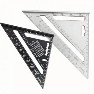 Precision, ruler, set square, compass and protractor measuring set