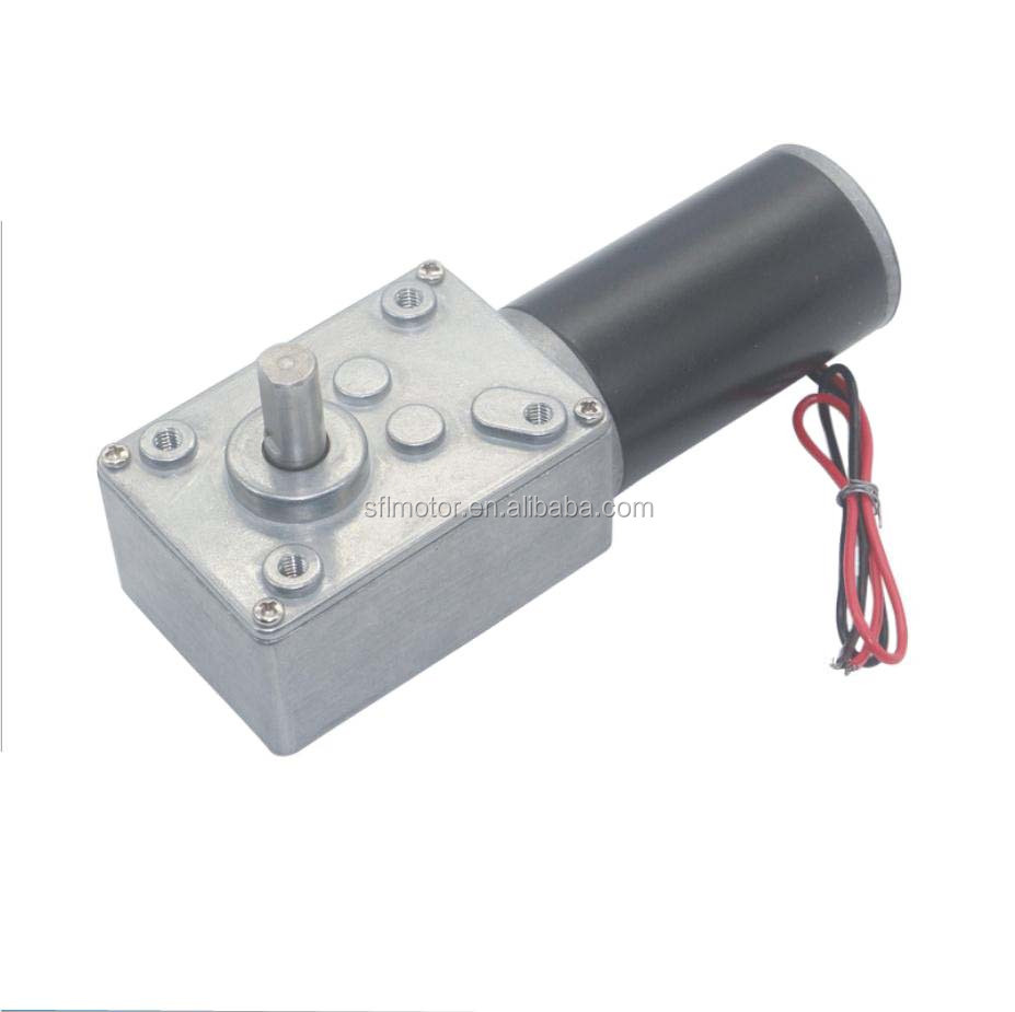 Buy Self-lock 6v 12v 24v Dc 31mm Worm Geared Motor High Torque Electric ...