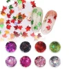 Set nail supplies maple leaf holographic glitter nail art decorations decals sequins decals nails accessories