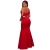 Import Sexy One Shoulder V Neck Ponti Gown Long Evening Dress bridesmaid dress from China