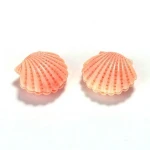 Shell Pendant And Charm Pink Conch Shell Carved Shell Shape Earrings Beads For Girls, 24x21x10mm, 7.4g