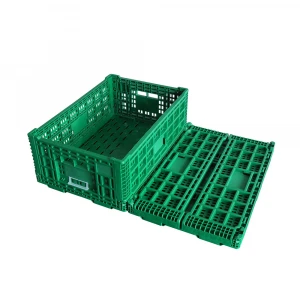 shopping basket plastic handles plastic container custom made foldable basket blue agriculture crate stack basket