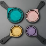 Silicone Measuring Cups Set Non-slip Spoon foldable Cooking and Baking Tools Durable Kitchen Accessories