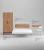 Import Simple style series house bedroom furniture Iron bed frames book desk chair wardrobe Complete set of simple bedroom furniture from China