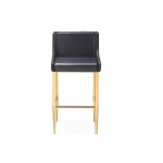Simply Design Bar Chairs PU Leather Upholstery Cushion Gold Bar Stools