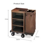Small size  Unilateral bag metal Housekeeping Cart Cleaning Cart service maid cart Service Trolley