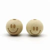 Small Wooden Beads With Laser Engraving Pattern