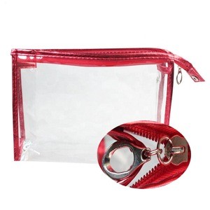 Small Zipper Cosmetics Bags Transparent Plastic Cosmetic Pouch
