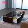 Smart Coffee Table with 130L Drawer Refrigerator Built-in Bluetooth audio player USB charging port