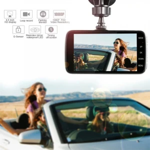Smart Dual Car Camera Dash Cam HD 1080P PRO 4.0 Inch IPS Screen Car Video Recorder Car Dash Cam 170 Degree Driving DVR G-Sensor