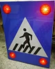 Solar Off Grid Traffic safety Signs solar LED flashing pedestrian sign
