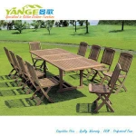 solid wood folding table & chair set