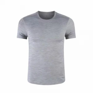 Spandex Sports Gym T Shirt Men Short Sleeve  T-Shirt Compression Stretch Top Workout Fitness Training Running Shirt