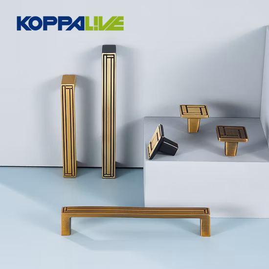 Koppalive Gold Furniture Cabinet Handle Knob 5 Inch Solid Brass Bedroom Kitchen Cupboard Door Handles
