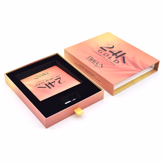 Import Luxury Gold Foil Pull out Sliding Drawer Wedding Guest Gift Invitation Card Packaging Box with Pull out Drawer Custom from China