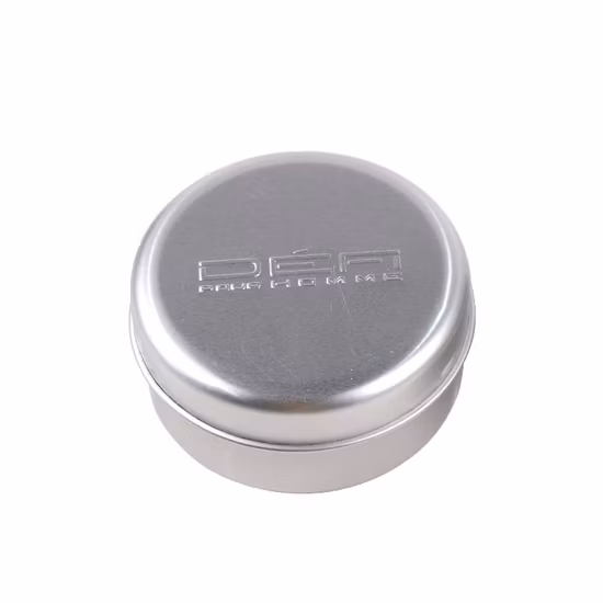  Silkscreen Printing Natural Color Cosmetic Aluminum Jar with Screw Lid