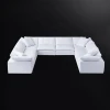 Special Hot Selling Luxury Classic Home Furniture 6 Seater Rattan Corner Sofa Set With Footrest