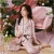 Import Spring and Autumn 2021 new long sleeved ice silk pajamas for women chiffon home wear cartoon print pineapple comfort set summer from China