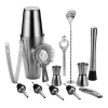 stainless steel 304 cocktail shaker bar tools sets -13pcs Amazon hot selling bar shaker