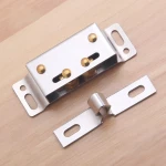 stainless steel anal lock Cabinet magnetic door double roller iron/stainless steel catch latch Furniture hardware accessories