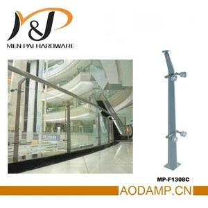 Stainless Steel Balustrade Railings Accessories  For Shopping Mall Handrails Stainless Steel Glass Balustrade