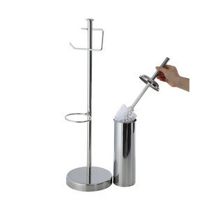 Stainless steel bathroom accessories free standing chrome toilet paper roll holders