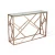 Import stainless steel clear glass classic console table luxury from China