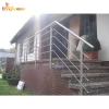 stainless steel rod staircase railing /steel pipe stair handrail /stainless steel balcony  railing