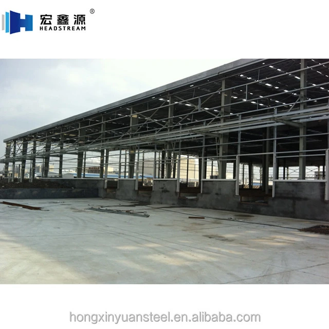 steel structure fabrication with PIR EPS rock wool sandwich  wall roof panel