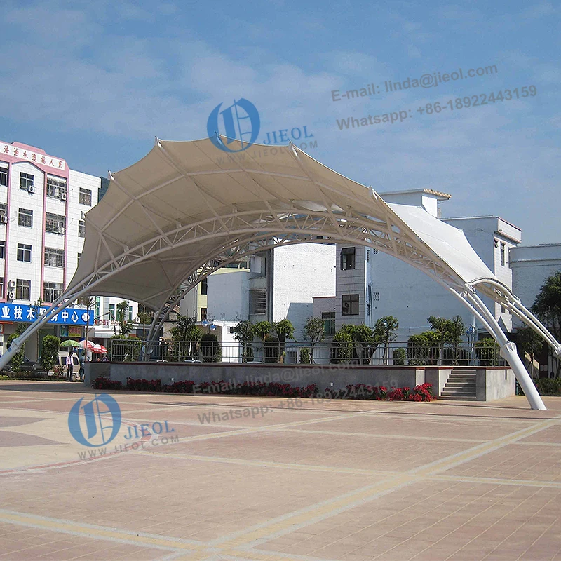 steel truss-supported structure PVDF PTFE material membrane roof for stadium playground