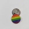 stock rainbow gay pride LGBT  tin PIN button badge