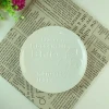 STOCK Wholesale 6.3 inch round ceramic kids plate with engraved letters