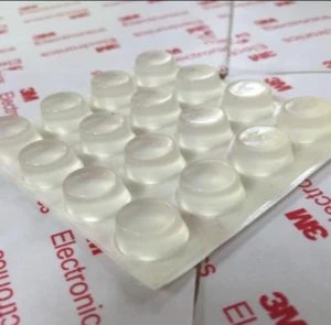 Stocked transparent self-adhesive silicone pads