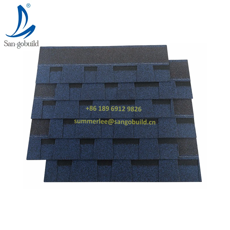 Stone Chips Coated Steel Tile Shandong Building Material /Metal Roofing Price Asphalt Shingles