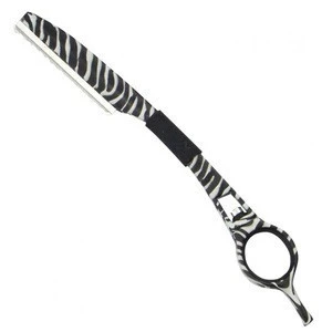 Straight Edge Barber Shaving Razor, Matte Black Folding Straight Razor, Uses Single Edge Replaceable Blades