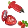 Strawberry Fruit Slicer Set Berry Stem Leaves Huller Gem Remover Removal Fruit Peeling Tool Kitchen Accessories
