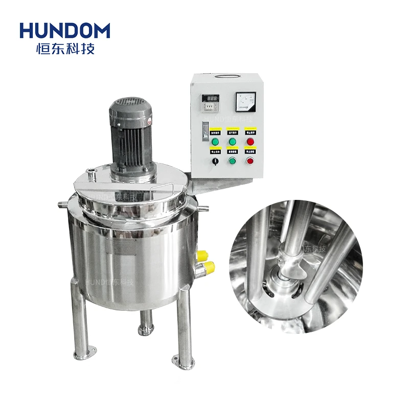 SUS304 hot melt mixing equipment, SS 316L sugar dissolving tank homogenizer mixing emulsification tank