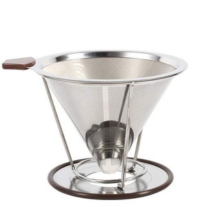 SUS304 Reusable Coffee Filter Stainless Steel Pour Over Coffee Dripper