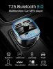 T25 Bluetooth V5.0 Car MP3 Player Radio FM Transmitter Display Voltage Micro Card U-Disk Handsfree Car Kit 5V 2.4A USB charging