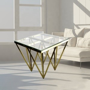 Tempering glass top coffee table nordic coffee table living room furniture