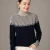 Import Thick cashmere sweater Turtleneck pullover color-blocking jacquard sweater Knit bottoming shirt from China