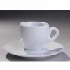 thick wholesale bulk white porcelain  tea cup and saucer sets W0620